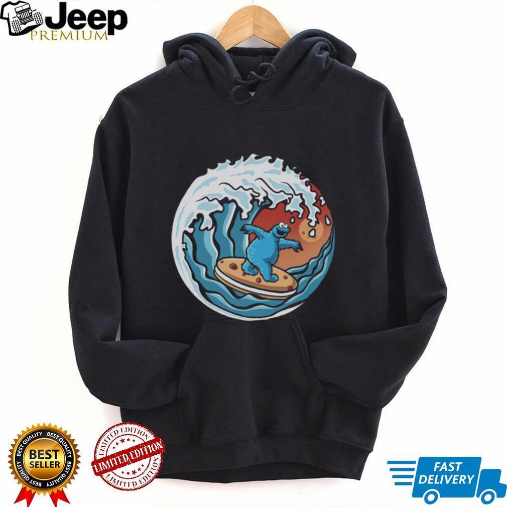 Cookie Monster Surfing The Great Wave Graphic T Shirt