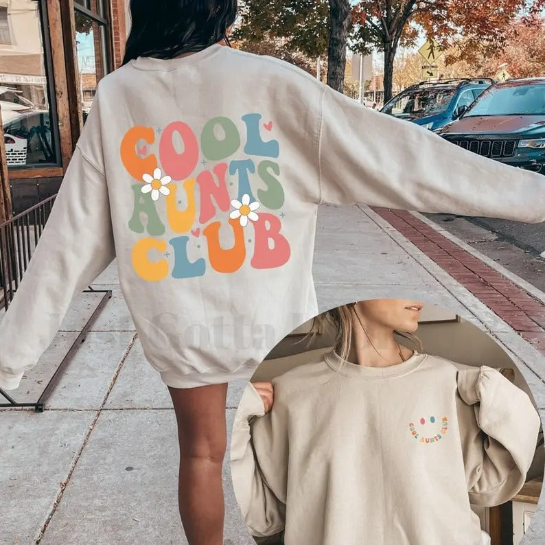Cool Aunts Club Sweatshirt, Aunt Gift, Aunt Birthday Gift, Sister Gifts, Auntie Shirt, Aunt Sweatshirt, Auntie Crewneck,...