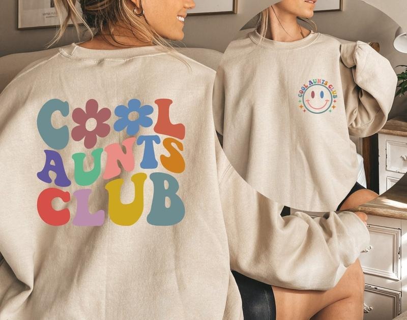 Cool Aunts Club Sweatshirt, Cool Aunts Club Hoodie, Auntie Crewneck, New Aunt Shirt, Aunts Club Shirt, Sister Sweatshirt,...