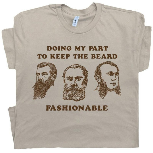 Cool Beard T Shirt Funny Beard Graphic Shirts Vintage