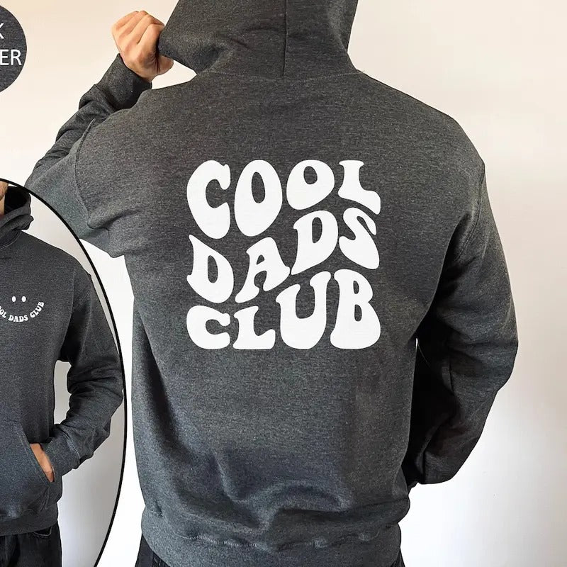 Cool Dads Club Hoodie, Cool Dads Club Sweatshirt, New Dad Gift, Cool Dad Sweatshirt, Funny Dad Sweater Cotton Menswear