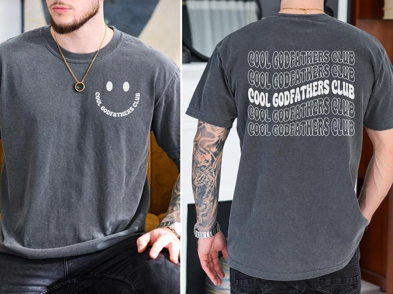 Cool Godfathers Club Shirt, Pregnancy Reveal T-shirt for Men, Gift for Godfather, Funny Godfather Gifts, Godfather to Be Tee