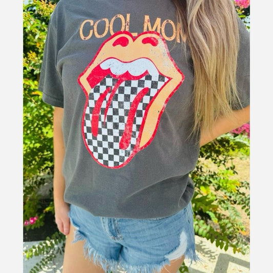 Cool Mom T shirt | pepper  comfort colors t shirt | Checkered Print