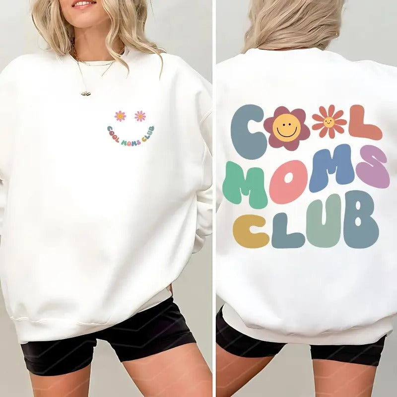 Cool Moms Club Shirt, Cool Mom T-shirt, Funny Mom Outfit, Best Mom Ever Tee, Mama Birthday Clothing Gift, Mothers Day Gifts T-shirts, Crewnecks, Hoodies