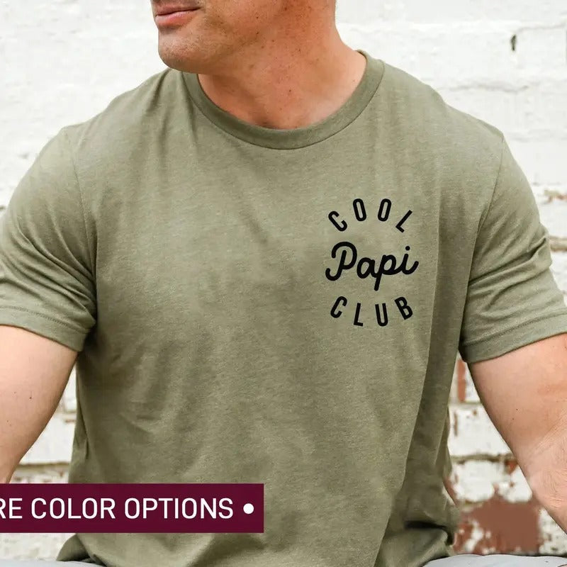 Cool Papi Club T-Shirt - Father's Day Shirt for Men, Best Pops Shirt, Casual Style, Plain Design