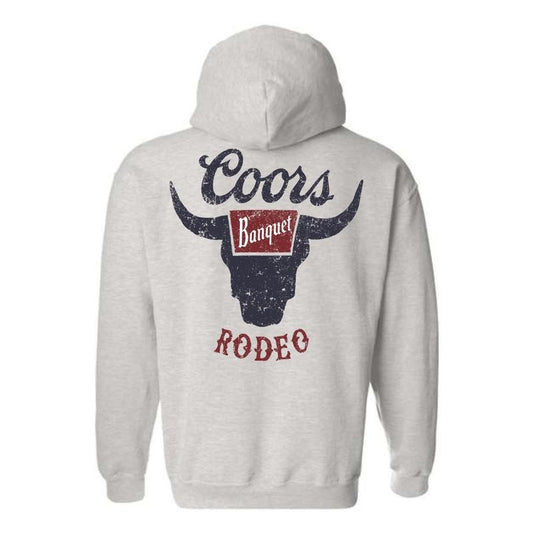 Coors Banquet Rodeo Hoodie - Rustic Bull Head Design, Perfect for Rodeo Enthusiasts and Beer Lovers, Ideal for Casual Wear, Comfortable and Stylish, Hoodie For Men, Hoodie For Women Menswear Sweaters