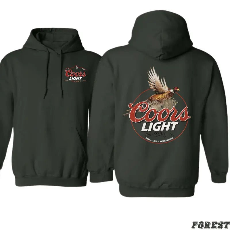 Coors Light Hoodie - Classic Pheasant Design, Perfect for Beer Lovers, Comfortable and Warm, Gift for Men, Gift for Women, Gift for You Menswear Sweaters