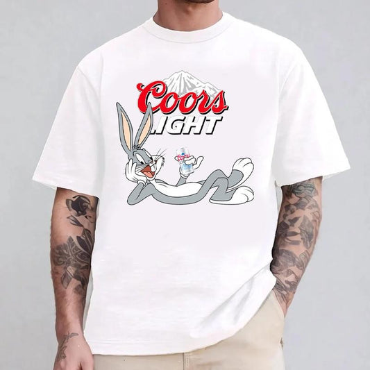 Coorss Lightt Bugs Bunny Tee, Funny Gift for Mens Trendy Style Clothes Streetwear