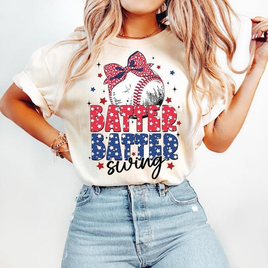 Coquette Baseball Tshirt-sweatshirt-hoodie, Batter Batter Swing, Game Day, Girly Baseball Bow, Retro Baseball Mama,...