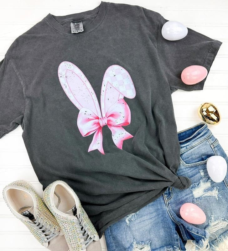 Coquette Bow Bunny Comfort Colors T-Shirt