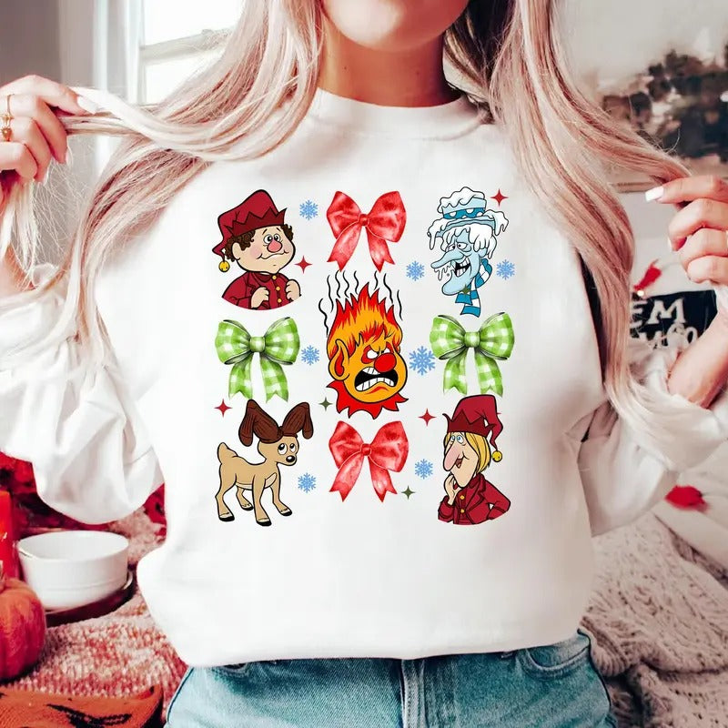 Coquette Bow The Year Without A Santa Claus Shirt Funny Christmas Shirt Christmas Cartoon Shirt Christmas Character Shirt Xmas Shirt