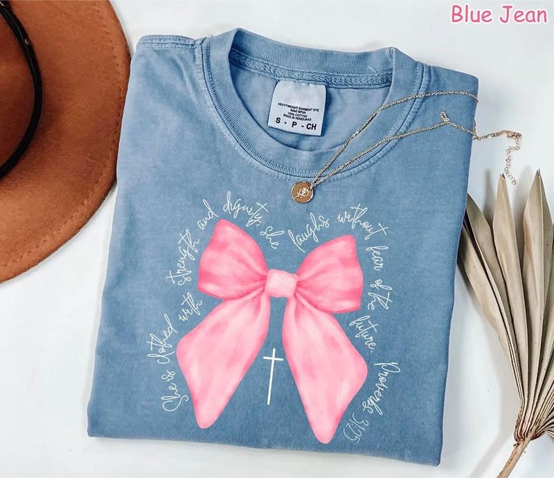 Coquette Christian Shirt, Pink Bow Faith Sweatshirt, Bible Verse Shirt, Womens Christian Sweater, Religious Women Shirt, Jesus Apparel