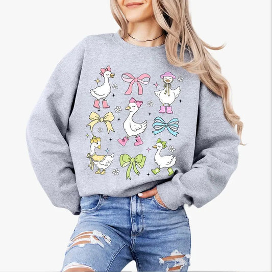 Coquette Mama Goose Shirt, Mom Goose Sweatshirt, Boho Floral Nana Goose Shirt for Women, Mothers Day Gifts, Duck Mama Shirt,Goose Lover Gift, Duck Mama TShirt,  Floral Mama Goose, funny mom shirt