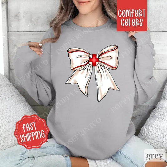 Coquette Nurse Bow Sweatshirt Comfort Colors, Nurse Appreciation Gift, RN Sweatshirt,  Gift for Nurse, Nursing Student Sweatshirt