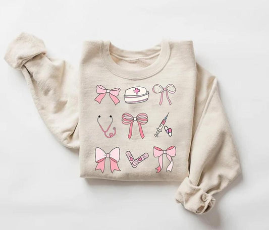 Coquette RN Sweatshirt, Nurse Graduation Gift, Pediatric Nurse Shirt, NICU Nurse Shirt, Icu Rn, ER Nurse Tee, Nurse Practitioner