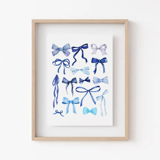 Coquette Room Decor, Balletcore Print, Watercolor Bow Print, Trendy Aesthetic Decor, Large Wall Art, Coastal Wall Art, Poster Prints No Frame, Gifts For Girls Bedroom Decor, Wall Art Prints, Gifts For Birthday Christmas Landscape Ornaments