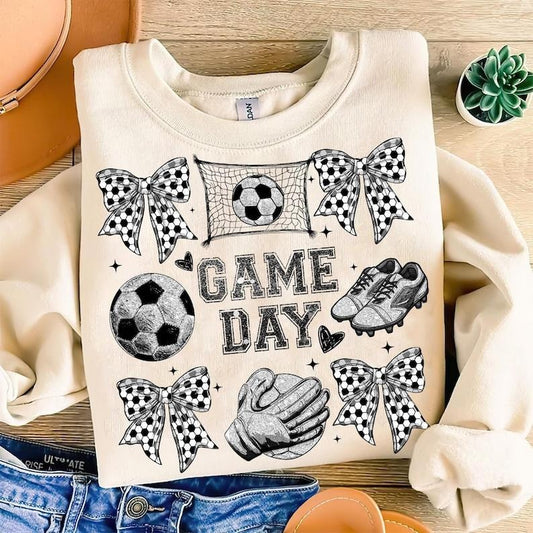Coquette Soccer , Game Day , Soccer Mama , Soccer Mom Sports Sweatshirt