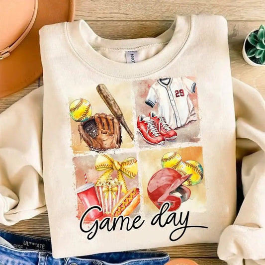 Coquette Softball Sweatshirt Game Day Softball Coquette Bow Softball Mama Softball Mom