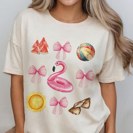 Coquette Summer Shirt, Comfort Hello Summer Groovy Shirt for Women, Summer Welcome Shirt, Last Day Of School T-Shirt, Summer Shirt for Women, Summer School Shirt, Cute Summer Shirt, Schools Out For Summer, Goodbye School, Beach Vibes Women Top