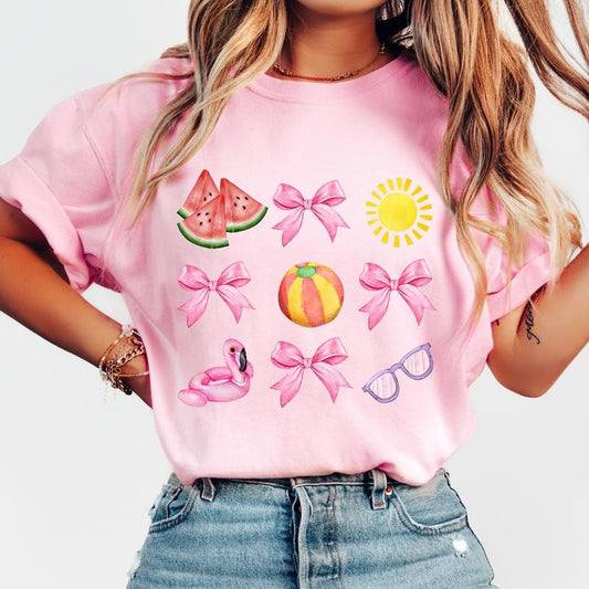 Coquette Summer Summer Pink Bow Beach Soft Girl Era Summer Vibes  T-shirt, sweater and Hoodie