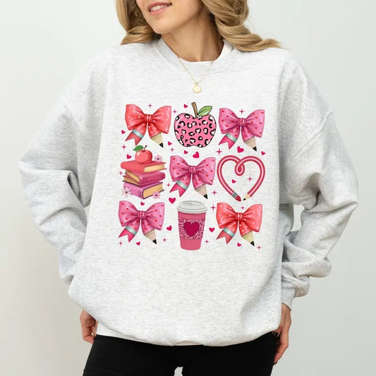 Coquette Teacher Ceramic Mug, Pink Valentine Teacher Coffee Mug, Valentine Tea Cup For Teachers, Valentines Gift For Teacher