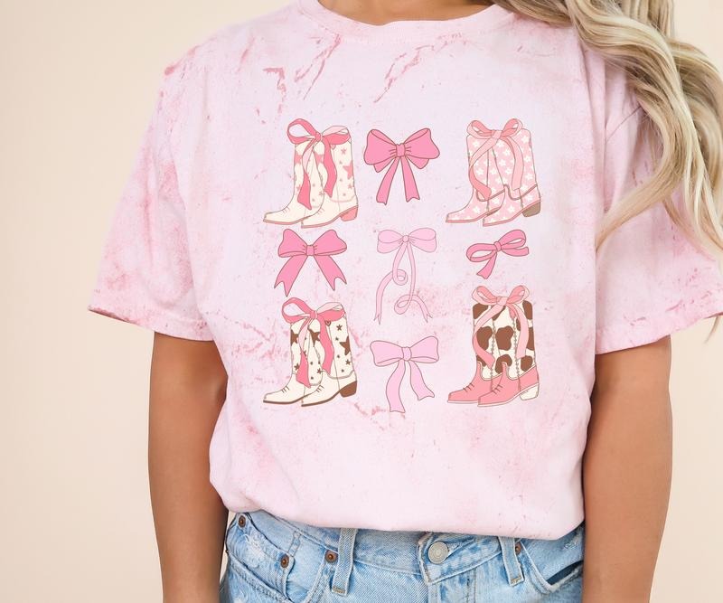 Coquette bow and boots Comfort colors Tee shirt Hoodie, Sweatshirt | WearSparks.com