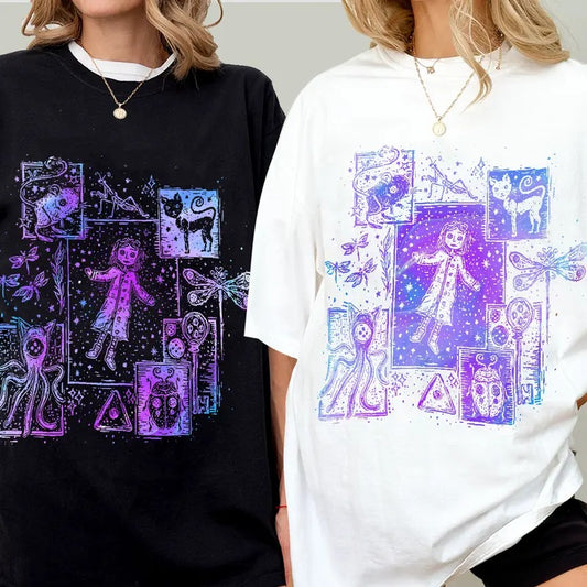 Cor.ralinee Tunnel color Version Shirt, Horror Cor.ralinee movies, Horror Character Shirt, Halloween Crewneck Sweatshirt