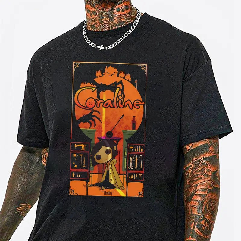 Coraline Key T-Shirt, Limited Coraline Movie T-Shirt, Skeleton Key Sweatshirt, Other Mother Hand Hoodie