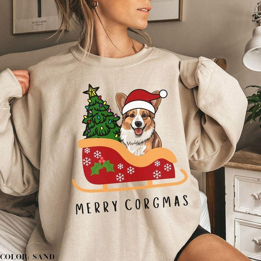 Corgi Christmas Sweatshirt, Corgi Mom Sweatshirt, Corgi Shirt For Women, Corgi Sweatshirt, Corgi Lover Crewneck, Corgi Owner Christmas Gift