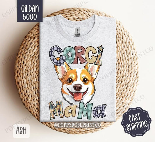 Corgi Mama Shirt Gildan, Dog Mom Women's Tee, Cute Mama Women's Tshirt Plus Sizes