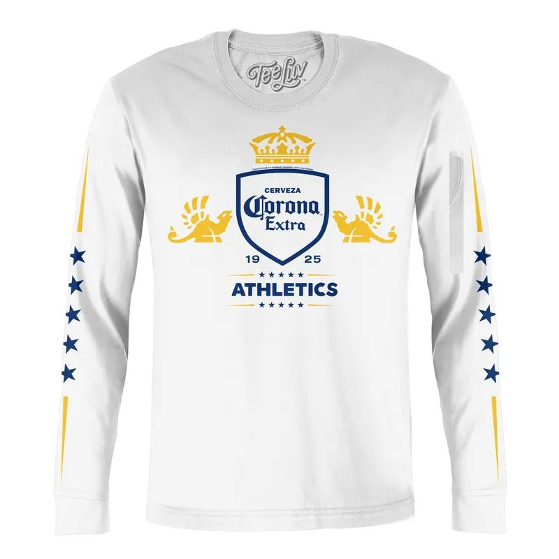 Corona Extra Athletics Stars Long Sleeve T-Shirt - White