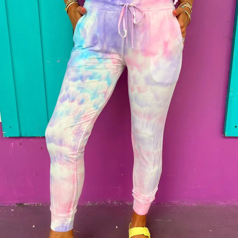 Cotton Candy Tie-Dye Joggers