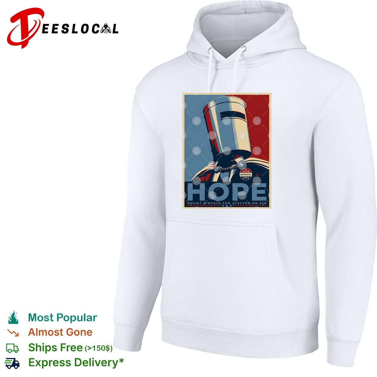 Count Binface hope vote for Clacton on sea shirt