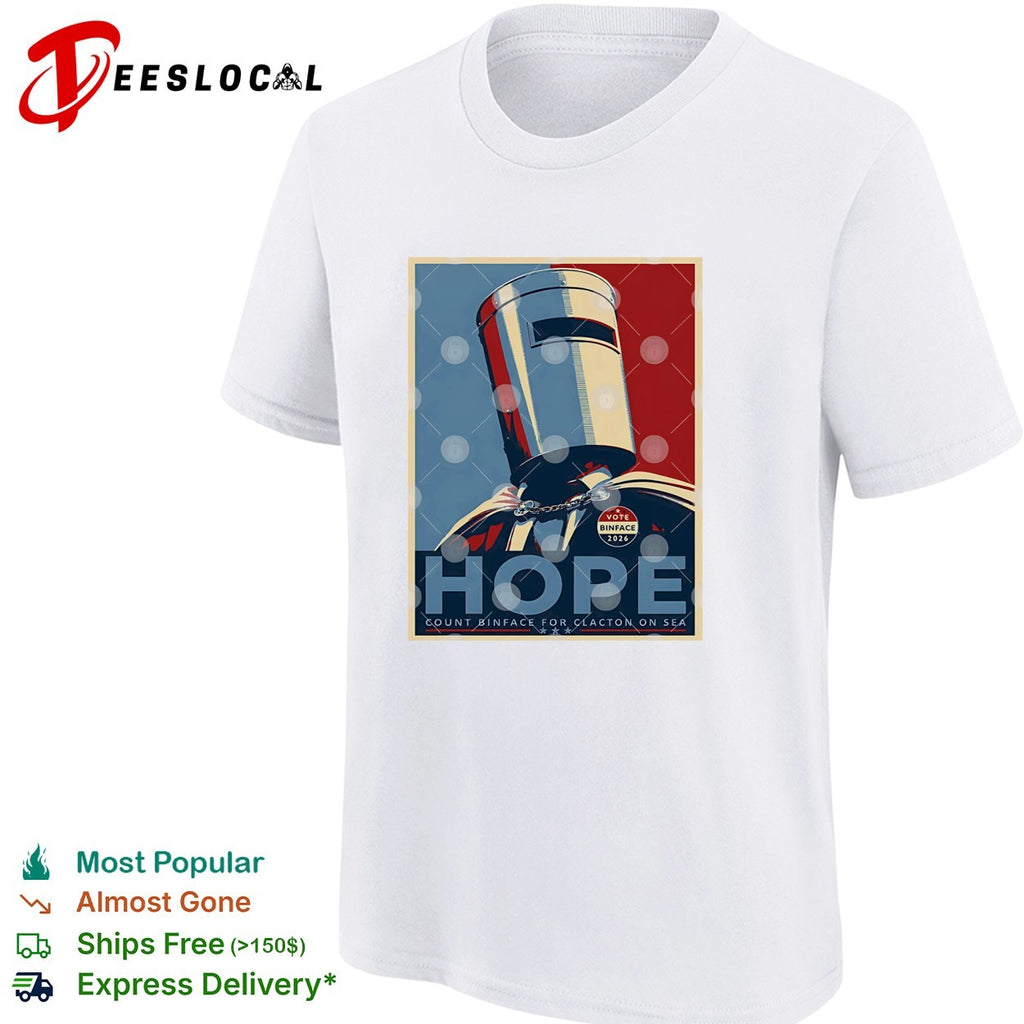 Count Binface hope vote for Clacton on sea shirt