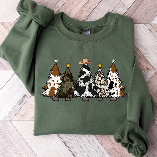 Country Christmas Sweatshirt| Cute cowhide Sweatshirt| Holiday Sweatshirt| Christmas cow Shirt| Cow lover Xmas gift| Farm Sweatshirt| Cows Christmas Gift Idea 2024, Gift For Him, Gift For Her