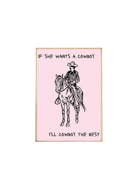 Country, Cowboy Lyrics Art, Coastal Cowgirl Poster, Zach Fan Merch, Pink Western Wall Art, Vintage Cowboy, Gifts For...
