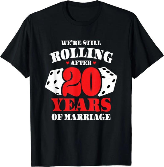 Couples Married 20 Years - Funny 20th Wedding Anniversary T-Shirt