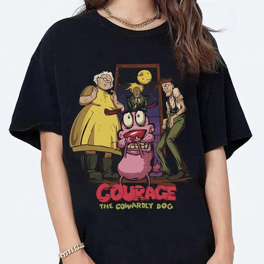 Courage the Cowardly Dog Shirt -graphic tees,funny dog shirt,funny dog sweatshirt,god hoodie,vintage cartoon shirt,cartoon network shirt