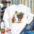 Cowboy Catching Easter Bunny Cow Western Graphic Shirt