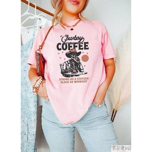 Cowboy Coffee Shirt, Western Country Skeleton Sweatshirt, Strong As A Stetson Tee, Coffee Lover Gift, Skeleton Star Sweatshirt, Western Teestyle{n002}2