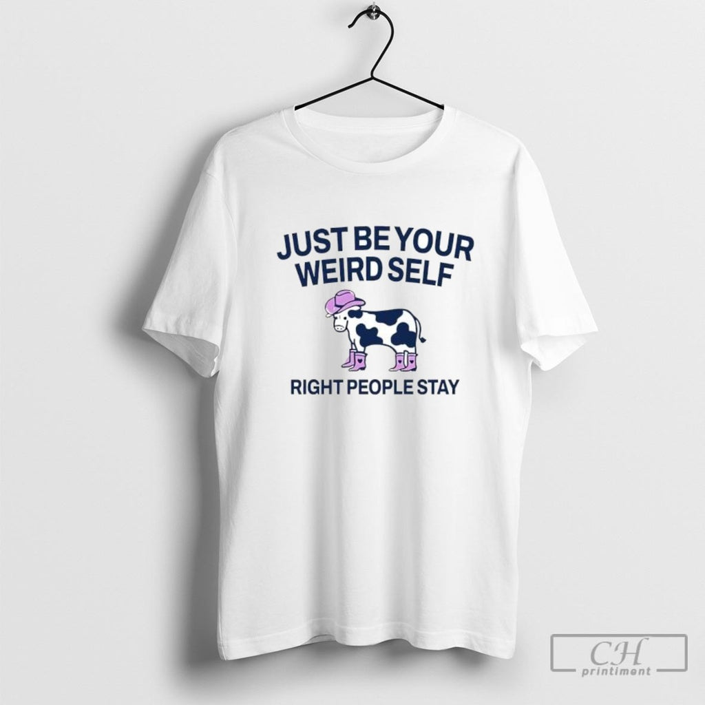 Cowboy Cow Just Be Your Weird Self Right People Stay Shirt Sweater