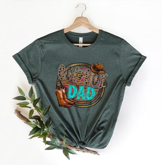 Cowboy Dad Shirt, Father's Day Shirt, Cool Dad Shirt, Gift For New Dad, Dada Shirt, Gift For Him, Love Dad Shirt, Western Shirt