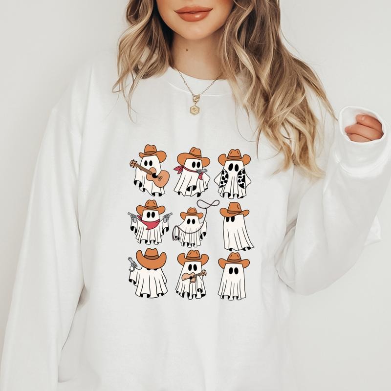 Cowboy Halloween Shirt, Halloween Cute Gift , Halloween Tee, Cowboy Halloween Vibes T-shirt, Cute Gift Shirt Full Color Print