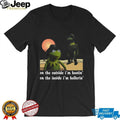 Cowboy Kermit Meme Outside Hootin Inside Hollerin Graphic T Shirt