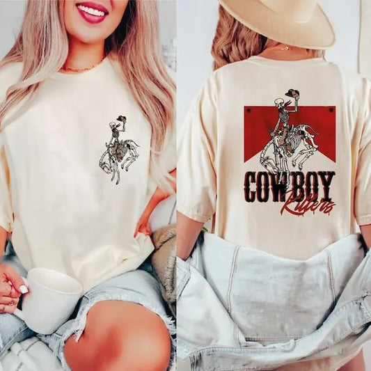 Cowboy Killers Tshirt, Western Cowboy Shirt, Cowboy Skeleton Tee, Western Skeleton Tee, Western Rodeo Shirt, Gift For Women  T-shirt, sweater and Hoodie 2 sides