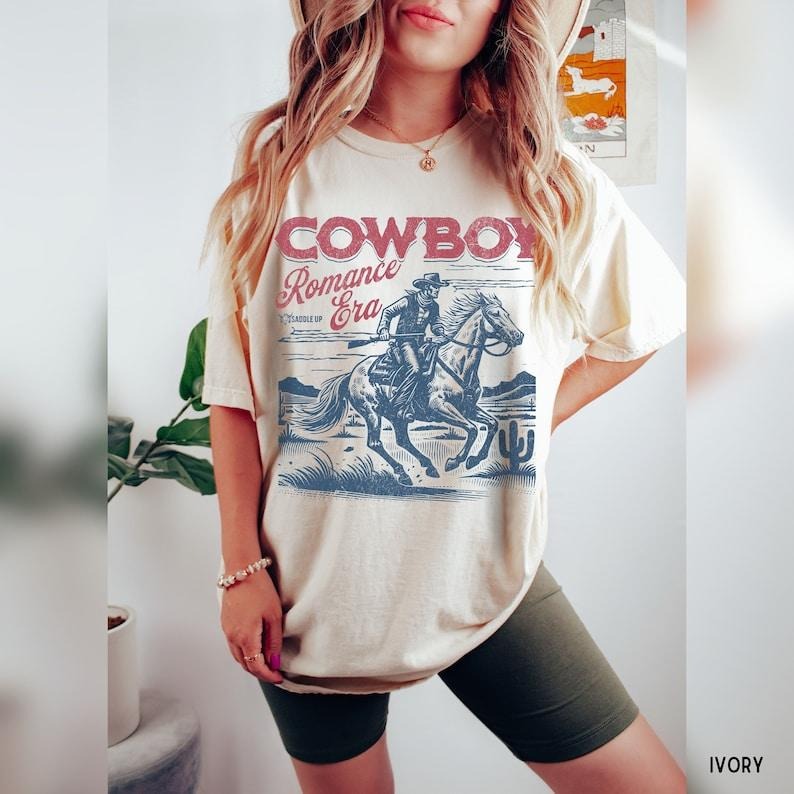 Cowboy Romance Shirt Bookish Cowgirl Tee Western Book Lover Shirt Country Bookish Gift For Her Country Girl Smut Reader Spicy Books Lover