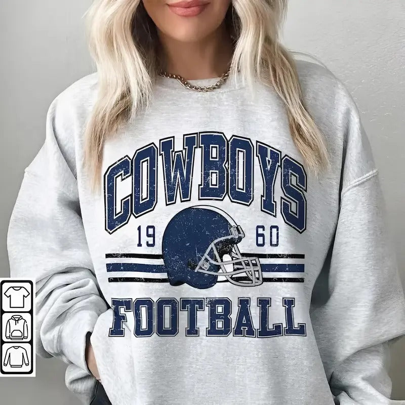 Cowboys Football Shirt, Football Fan Cotton Casual T-shirt Sweatshirt Hoodie, For Men For Women