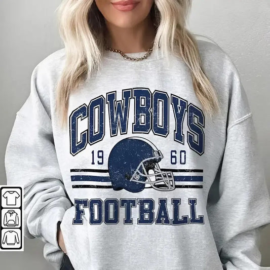 Cowboys Football Shirt, Football Fan Cotton Casual T-shirt Sweatshirt Hoodie, For Men For Women