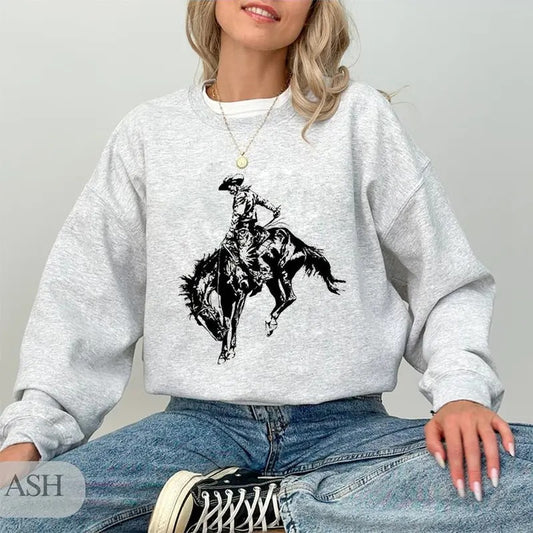 Cowboys Western Sweatshirt, American Western Graphic Crewneck, Rodeo Gift Shirt, Country Sweatshirt, Western Hoodie, Holiday Sweater