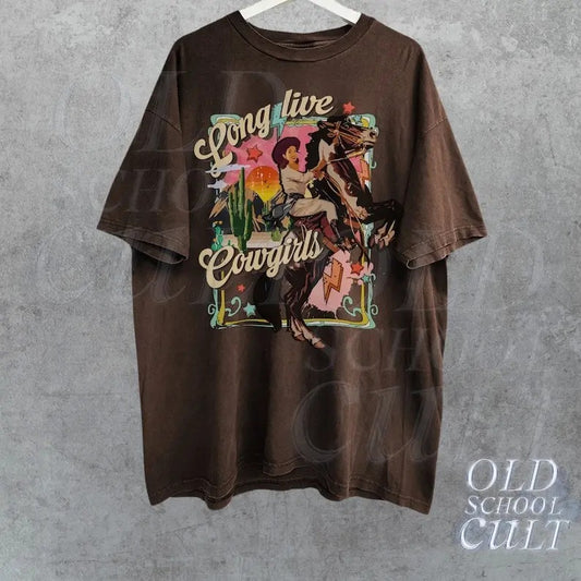 Cowgirl Western T-Shirt, Vintage 90s Graphic Western Shirt, Retro Cowgirl Tee, Rodeo Oversize Cowboy Shirt, Wild West Gift,Cool Gift For Her